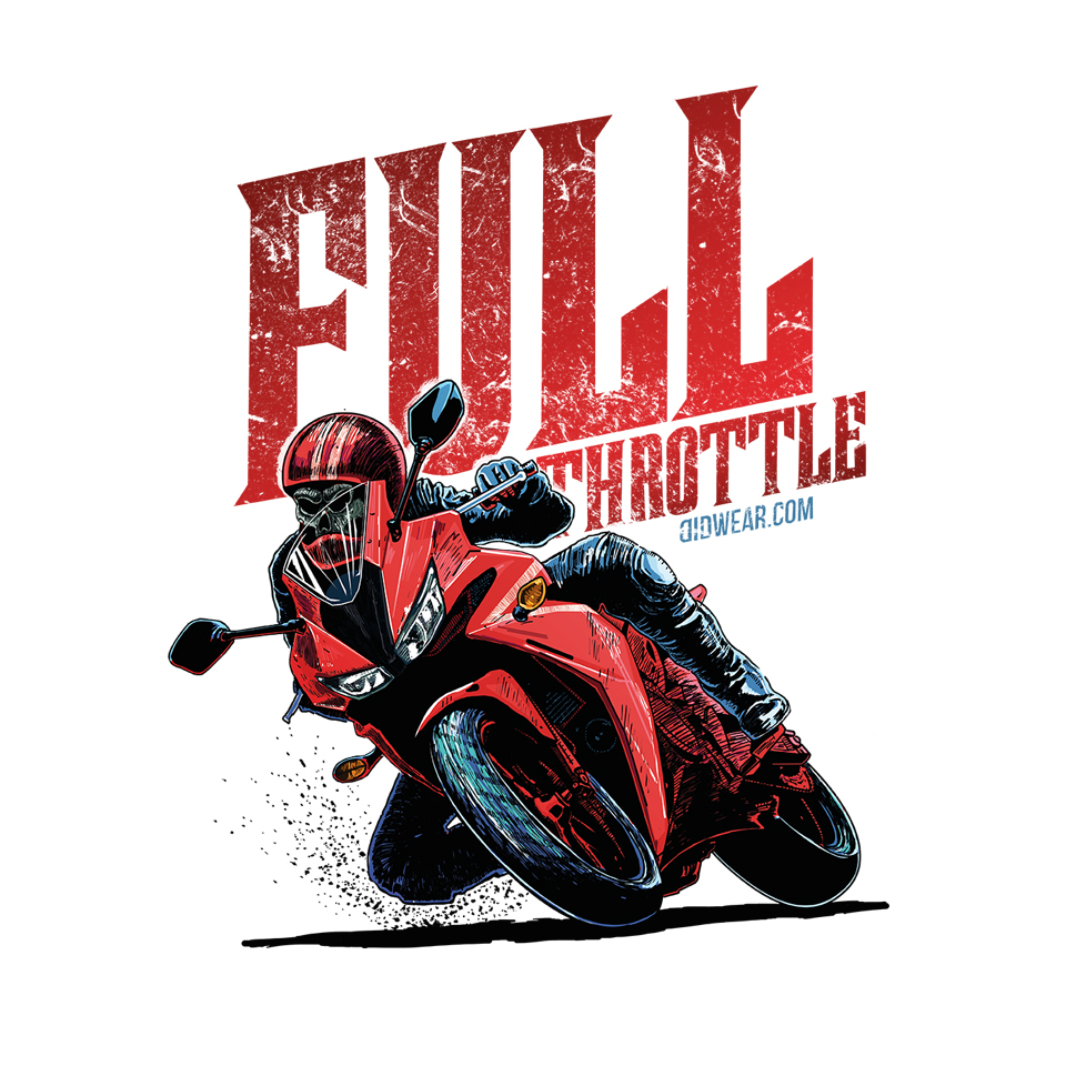 Ilustracje na koszulki - wzory motocyklowe