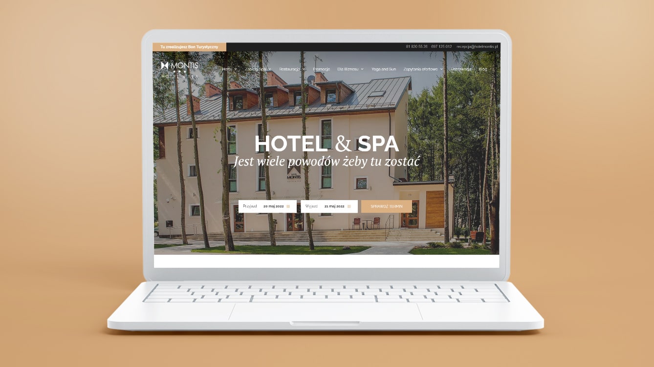 Strona internetowa dla Hotelu Montis