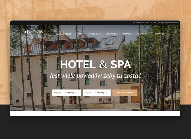 Strona internetowa dla hotelu Montis
